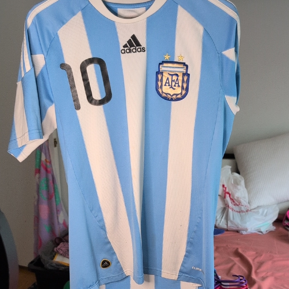 Adidas Light Blue and White AFA Jersey